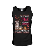 There Was A Girl Who Really Loved Coffee And Cats Unisex Tank tile