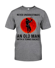 An Old Man With A Tennis Racket Classic T-Shirt front