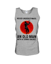 An Old Man With A Tennis Racket Unisex Tank tile