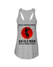 An Old Man With A Tennis Racket Ladies Flowy Tank tile