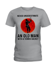 An Old Man With A Tennis Racket Ladies T-Shirt tile
