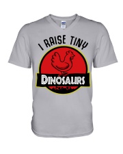 I Raise Tiny Dinosaurs V-Neck T-Shirt tile