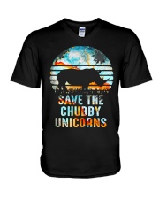 Save The Chubby Unicorns V-Neck T-Shirt tile