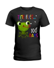 Time Flies 100 Days Ladies T-Shirt front