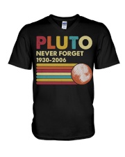 Pluto Never Forget - 1930 - 2006 V-Neck T-Shirt tile