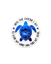 And Into The Ocean I Go Sticker - Single (Horizontal) front