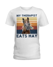 My Therapist Eats Hay Ladies T-Shirt tile