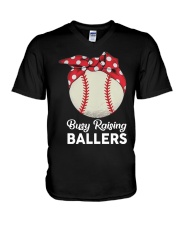 Design Busy Raising Ballers V-Neck T-Shirt tile