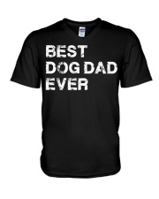Best Dog Dad Ever Design V-Neck T-Shirt tile