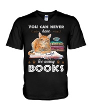 You Can't Never Have Too Many Books V-Neck T-Shirt tile