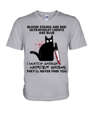 Red Blue V-Neck T-Shirt tile