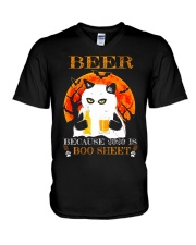 Beer - Because 2020 Is Boo Sheet V-Neck T-Shirt tile