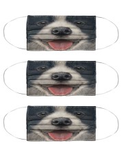 Big Face Border Collie Cloth Face Mask - 3 Pack front