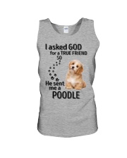 I Asked God For A True Friend He Sent Me A Poodle Unisex Tank tile