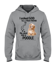 I Asked God For A True Friend He Sent Me A Poodle Hooded Sweatshirt tile