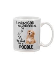 I Asked God For A True Friend He Sent Me A Poodle Mug tile