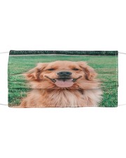 Big Face Golden Retriever Cloth face mask front