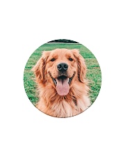 Big Face Golden Retriever Circle Magnet thumbnail