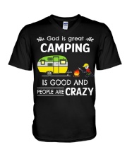 Camping Is Good V-Neck T-Shirt tile