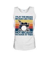 I Play The Drums Because I Like Them Unisex Tank tile