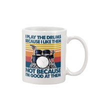 I Play The Drums Because I Like Them Mug tile