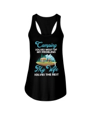 Camping Solves Most Of My Problems Ladies Flowy Tank tile