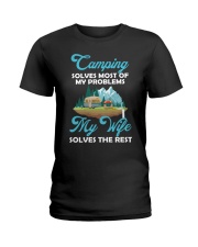 Camping Solves Most Of My Problems Ladies T-Shirt front