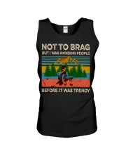I Was Avoiding People Before It Was Trendy Unisex Tank tile