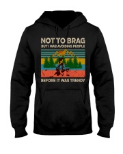 I Was Avoiding People Before It Was Trendy Hooded Sweatshirt tile