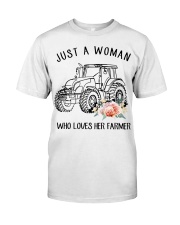 Just A Woman Who Loves Her Farmer Classic T-Shirt tile