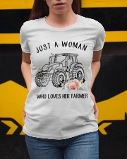 Just A Woman Who Loves Her Farmer Ladies T-Shirt apparel-ladies-t-shirt-lifestyle-04
