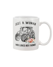 Just A Woman Who Loves Her Farmer Mug tile