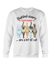 Behind Every Good Woman Are A Lot Of Cat Crewneck Sweatshirt tile