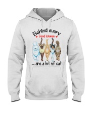 Behind Every Good Woman Are A Lot Of Cat Hooded Sweatshirt tile