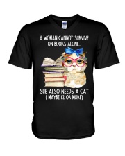 She Also Needs A Cat Maybe More V-Neck T-Shirt tile