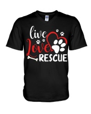 Live Love Rescue V-Neck T-Shirt tile
