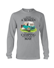 A Woman Who Loves Camping And Was Born In May Long Sleeve Tee tile