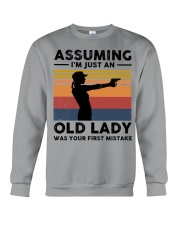 Assuming I'm An Old Lady Was Your First Mistake Crewneck Sweatshirt tile