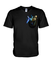 Turtles In Pocket V-Neck T-Shirt tile