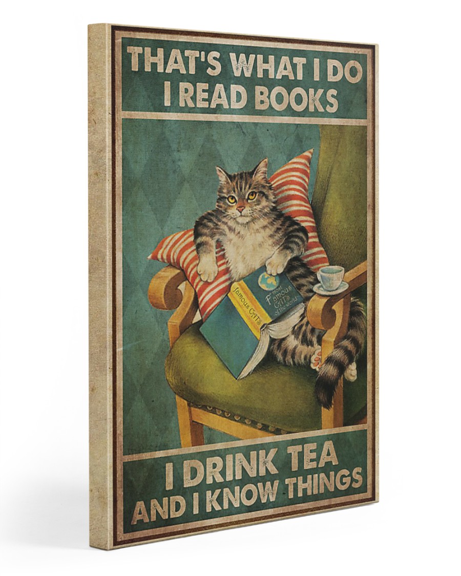 I Read Books - I Drink Tea And I Know Things 20x30 Gallery Wrapped Canvas Prints