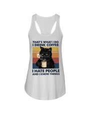 I Drink Coffee - I Hate People And I Know Things Ladies Flowy Tank tile
