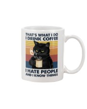 I Drink Coffee - I Hate People And I Know Things Mug tile