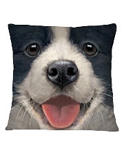 Big Face Border Collie Square Pillowcase thumbnail