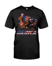 Dachshund Merica design Classic T-Shirt tile