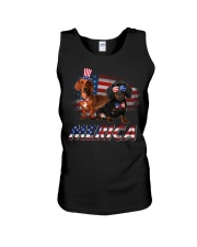 Dachshund Merica design Unisex Tank tile