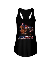 Dachshund Merica design Ladies Flowy Tank tile