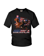 Dachshund Merica design Youth T-Shirt tile
