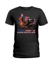 Dachshund Merica design Ladies T-Shirt front