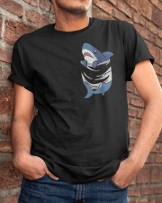 Shark In Pocket Classic T-Shirt apparel-classic-tshirt-lifestyle-26
