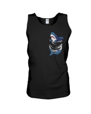 Shark In Pocket Unisex Tank tile